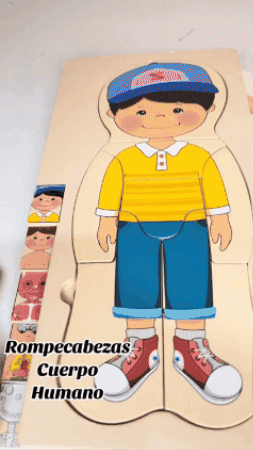 DUO ROMPE CABEZAS - CUERPO HUMANO NIÑO Y NIÑA